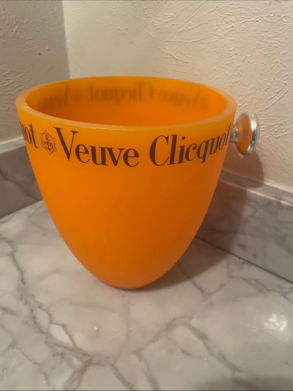 Vueve Cliquot Orange Champagne Ice Bucket
